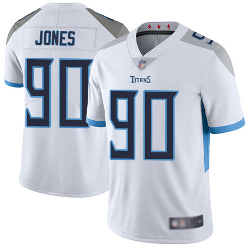 Tennessee Titans Limited White Men DaQuan Jones Road Jersey NFL Football 90 Vapor Untouchable